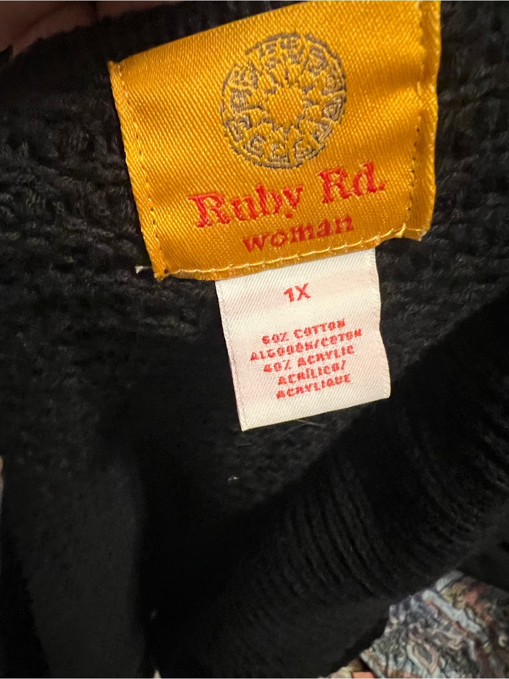 Ruby Rd. Black Ruffled Open-Front Cardigan - Picture 5 of 5